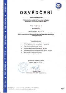 Conformity assesssment certificate